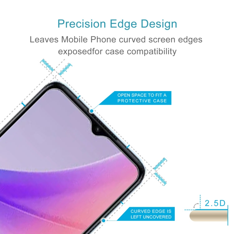 0.26mm 9H 2.5D Tempered Glass Film, For OPPO A57 /  A57 4G / A77 / K10 5G / A57e / A57s / K10x / A17k / A58 / A77 4G (1 PC)