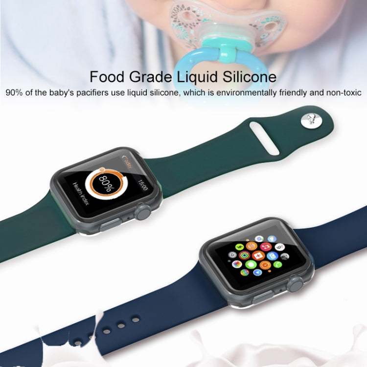 Mutural Liquid Silicone Watchband, For Apple Watch Series 7 41mm / 6 & SE & 5 & 4 40mm / 3 & 2 & 1 38mm, For Apple Watch Series 8&7 45mm / SE 2&6&SE&5&4 44mm / 3&2&1 42mm, For Apple Watch Ultra 49mm / Series 8&7 45mm / SE 2&6&SE&5&4 44mm / 3&2&1 42mm