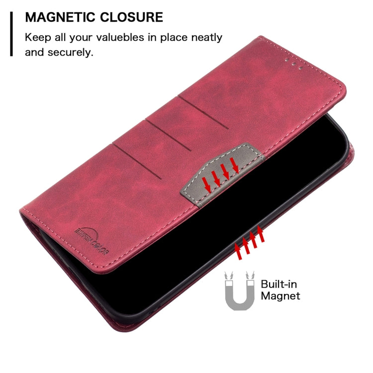 Magnetic Splicing Leather Phone Case