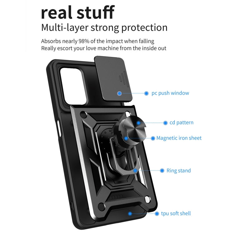 Sliding Camera Cover Design TPU+PC Phone Case, For OPPO Realme 9i/A36