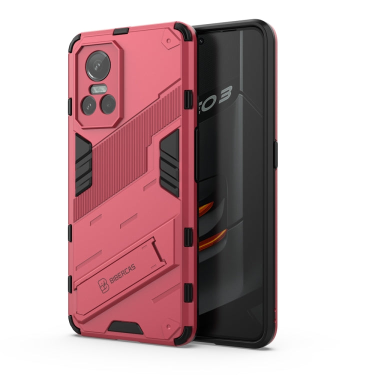 Punk Armor 2 in 1 PC + TPU Shockproof Phone Case with Invisible Holder