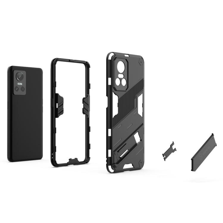 Punk Armor 2 in 1 PC + TPU Shockproof Phone Case with Invisible Holder