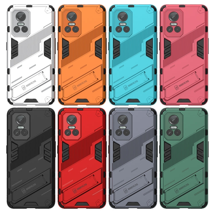 Punk Armor 2 in 1 PC + TPU Shockproof Phone Case with Invisible Holder