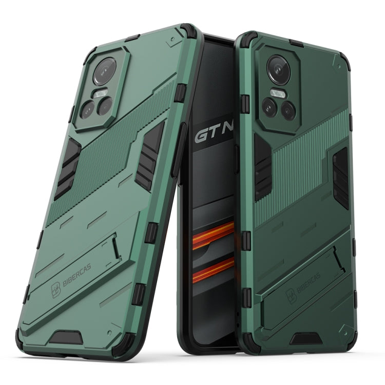 Punk Armor 2 in 1 PC + TPU Shockproof Phone Case with Invisible Holder