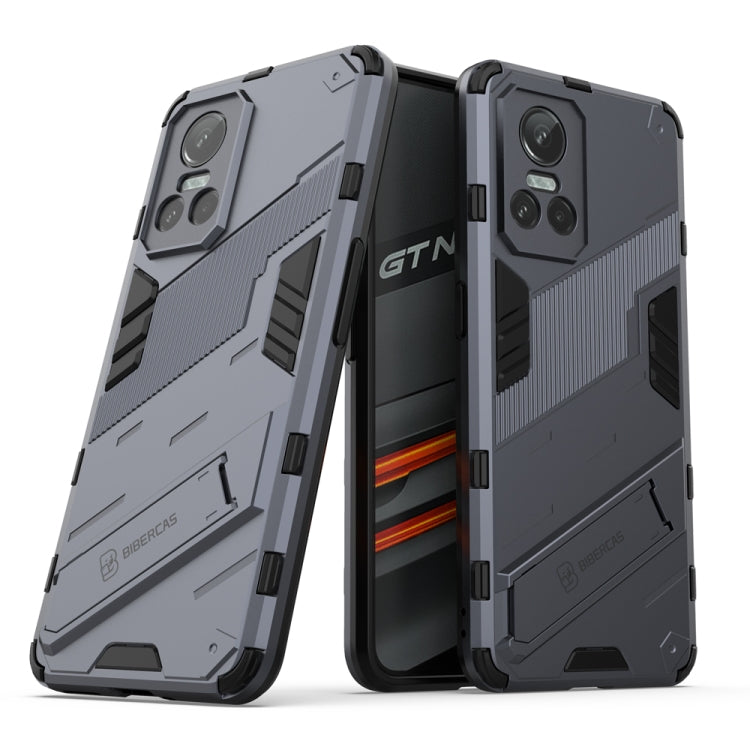 Punk Armor 2 in 1 PC + TPU Shockproof Phone Case with Invisible Holder