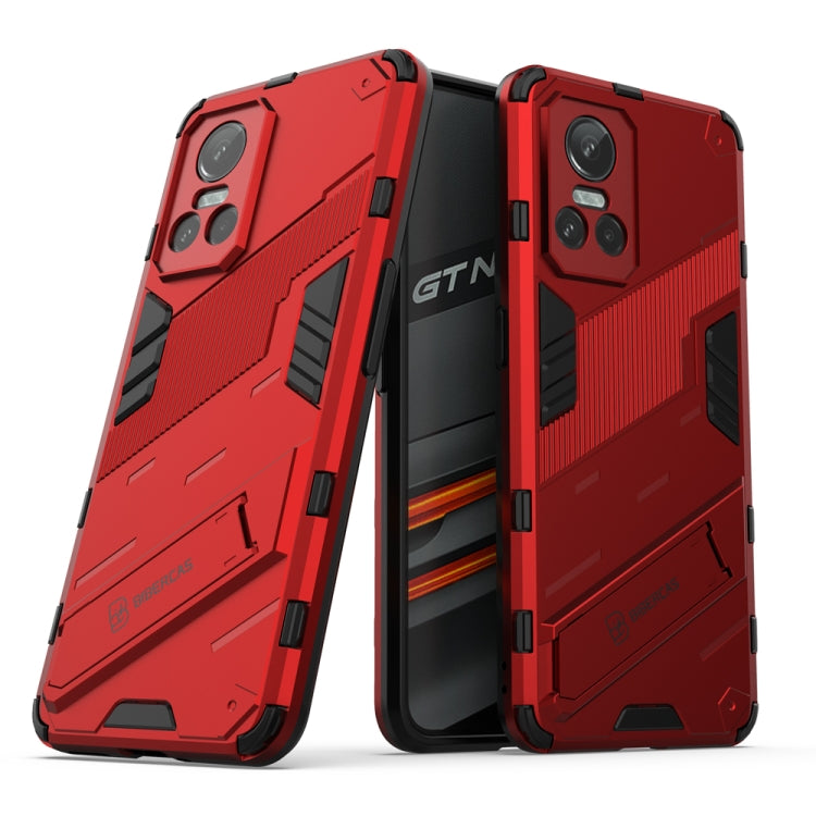 Punk Armor 2 in 1 PC + TPU Shockproof Phone Case with Invisible Holder