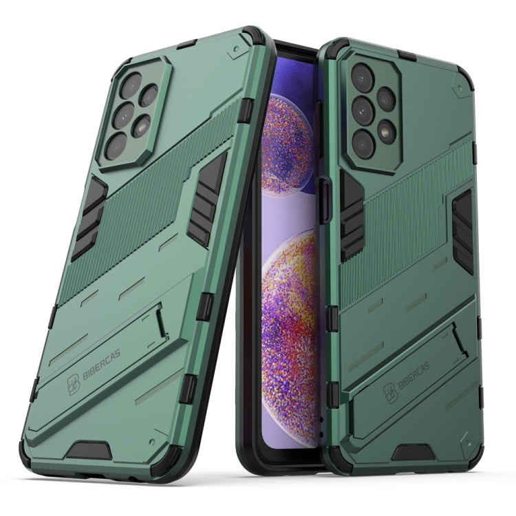 Punk Armor 2 in 1 PC + TPU Shockproof Phone Case with Invisible Holder