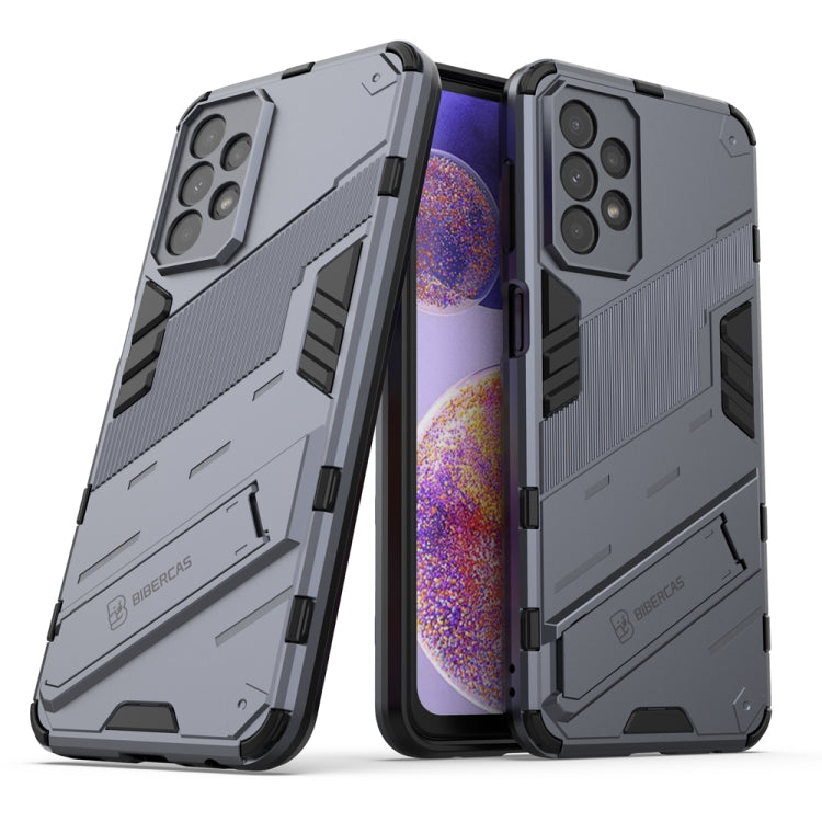 Punk Armor 2 in 1 PC + TPU Shockproof Phone Case with Invisible Holder