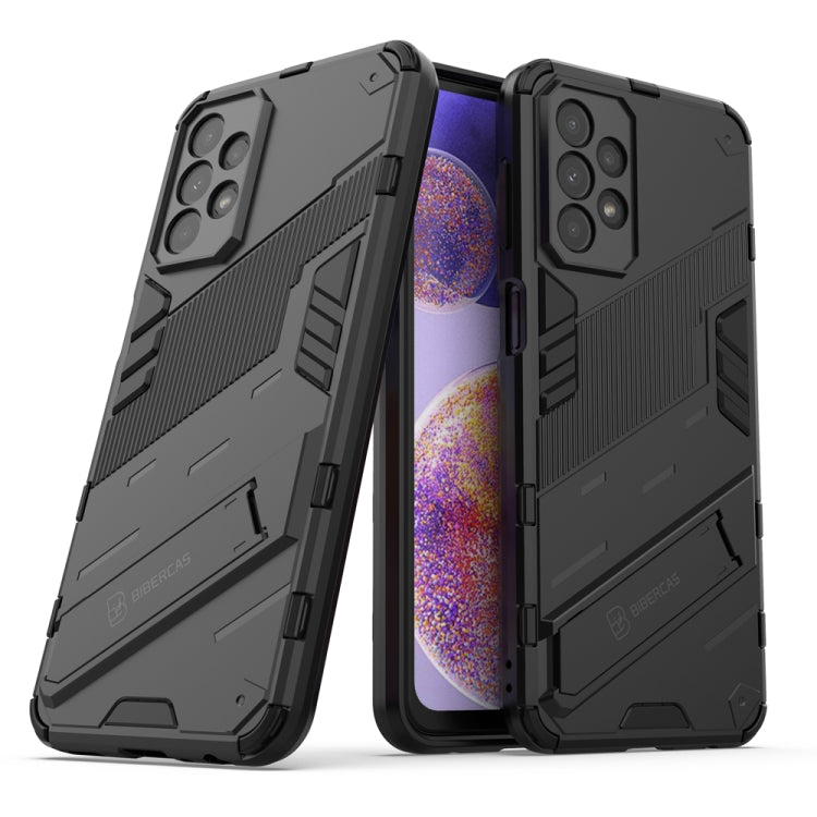 Punk Armor 2 in 1 PC + TPU Shockproof Phone Case with Invisible Holder