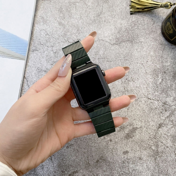 DD29 Carbon Fiber Texture Watchband For Apple Watch Series, 7 41mm / 6&amp;SE&amp;5&amp;4 40mm / 3&amp;2&amp;1 38mm, 7 45mm / 6&amp;SE&amp;5&amp;4 44mm / 3&amp;2&amp;1 42mm