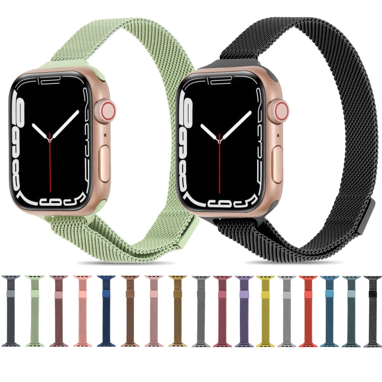 Milanese Small Waist Watchband For Apple Watch Series, 7 45mm / 6&amp;SE&amp;5&amp;4 44mm / 3&amp;2&amp;1 42mm