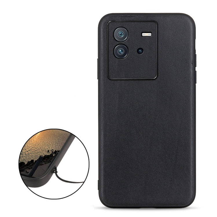 Accurate Hole Lambskin Texture Genuine Leather Phone Case, For vivo iQOO Neo6, For vivo X Note