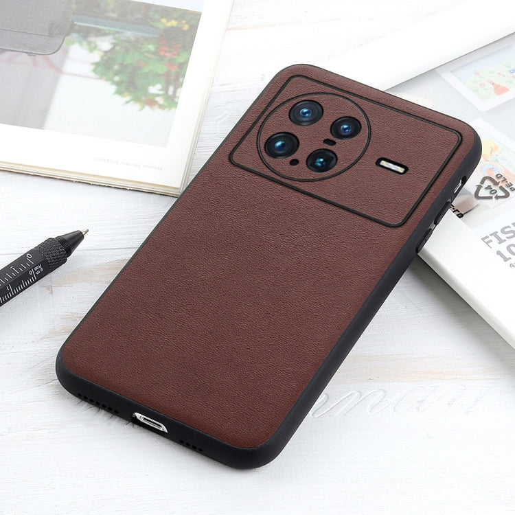 Accurate Hole Lambskin Texture Genuine Leather Phone Case, For vivo iQOO Neo6, For vivo X Note