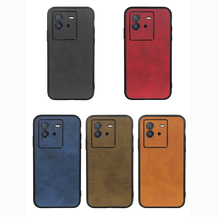 Accurate Hole Two-color Calf Texture PU Phone Case