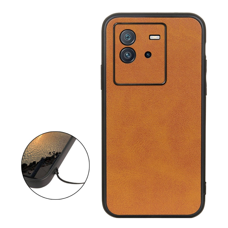 Accurate Hole Two-color Calf Texture PU Phone Case