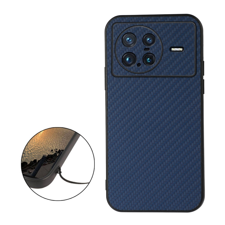 Accurate Hole Carbon Fiber Texture PU Phone Case, For vivo iQOO Neo6, For vivo X Note