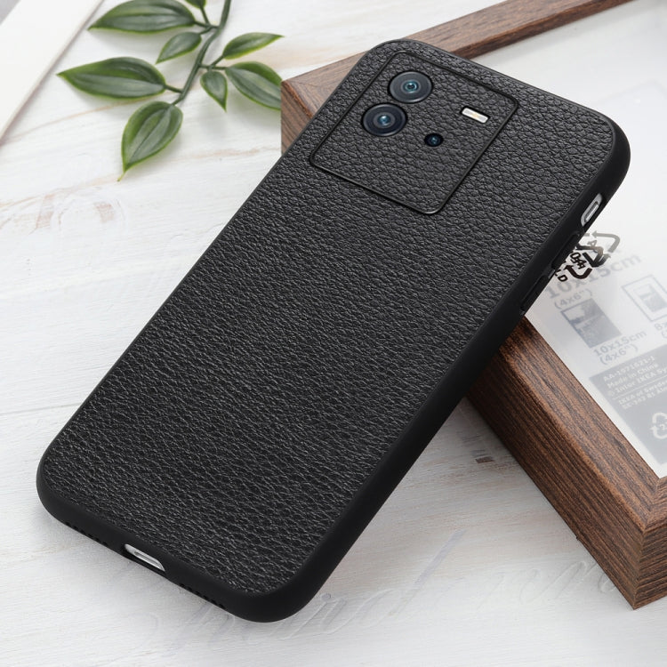 Accurate Hole Litchi Texture Genuine Leather Phone Case, For vivo iQOO Neo6, For vivo X Note