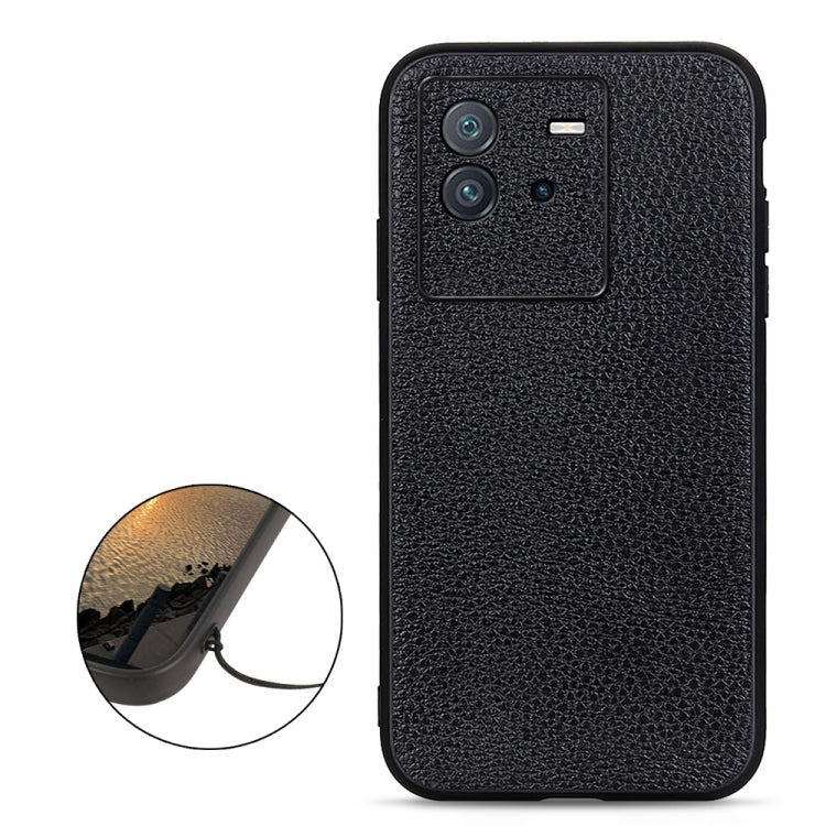 Accurate Hole Litchi Texture Genuine Leather Phone Case, For vivo iQOO Neo6, For vivo X Note