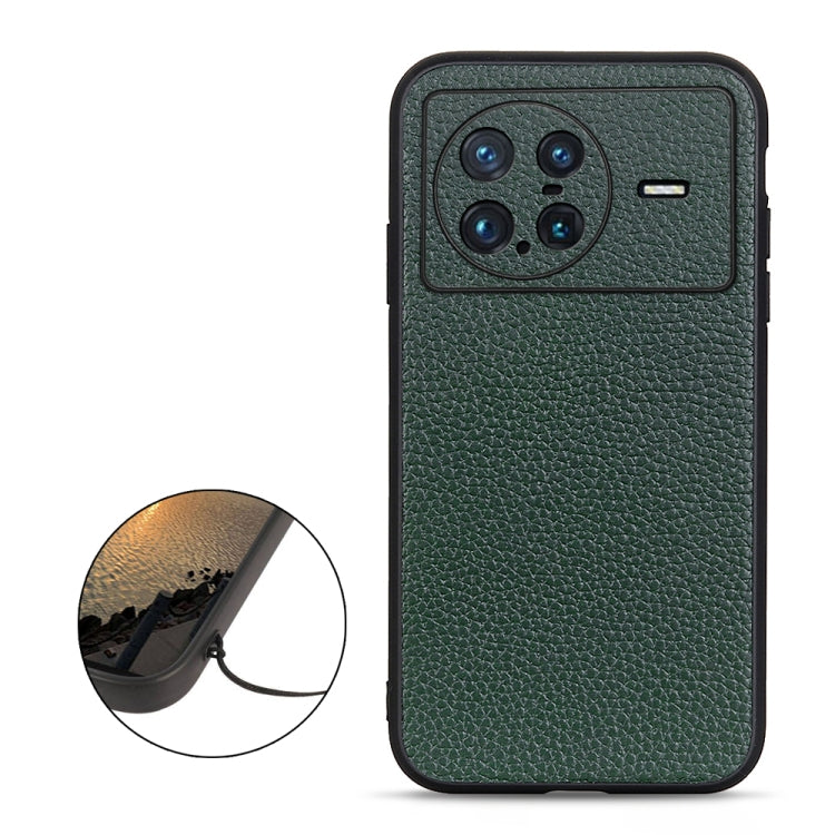 Accurate Hole Litchi Texture Genuine Leather Phone Case, For vivo iQOO Neo6, For vivo X Note