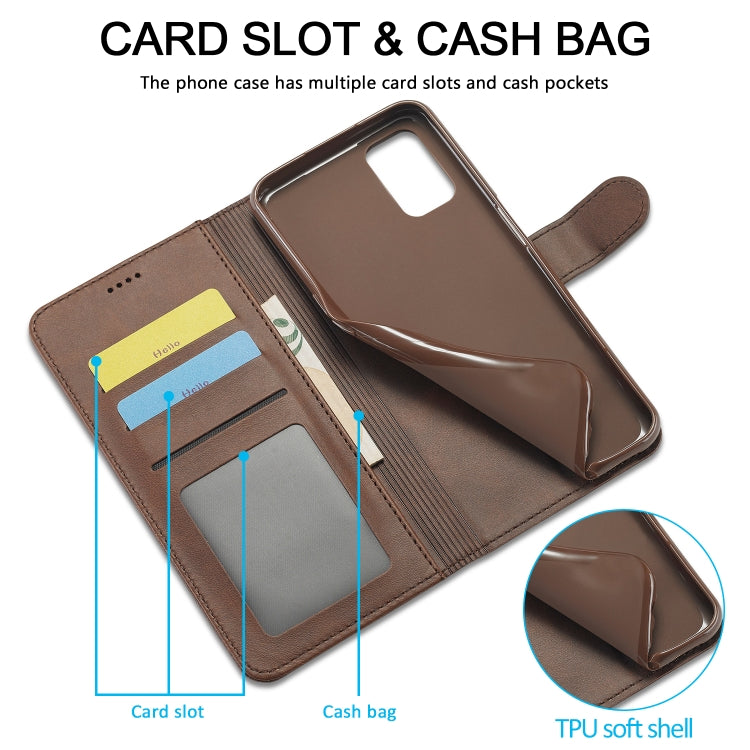 LC.IMEEKE Calf Texture Flip Leather Phone Case, For vivo Y75 5G