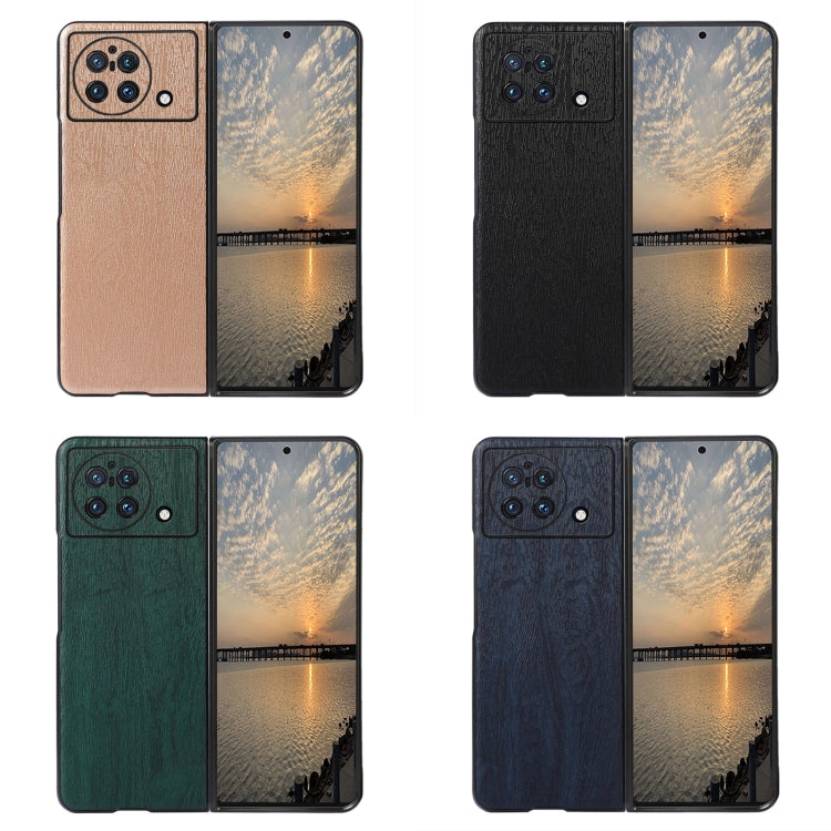 Wood Texture PU Phone Case, For vivo X Fold Precise Hole