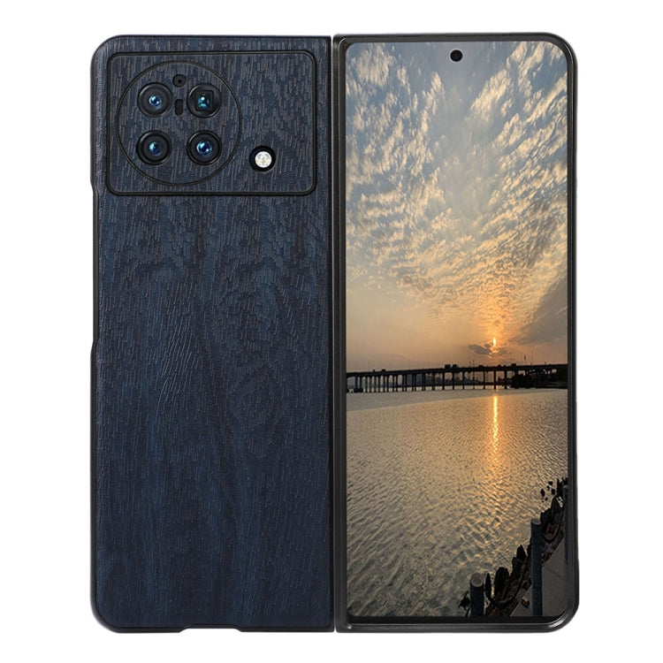 Wood Texture PU Phone Case, For vivo X Fold Precise Hole