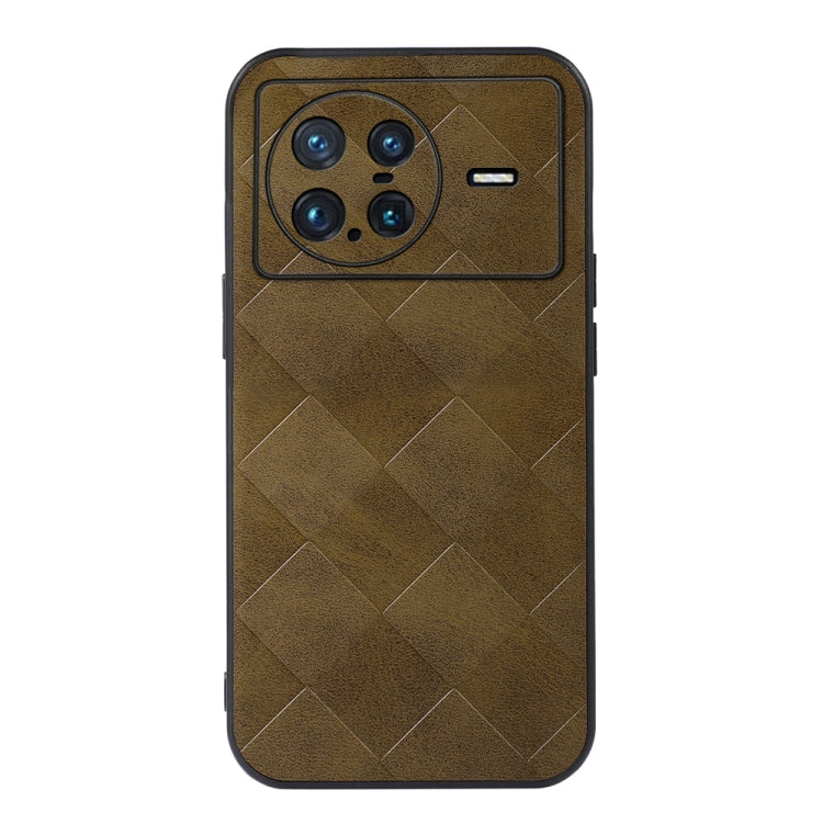 Weave Plaid PU Phone Case, For vivo X Fold Precise Hole, For vivo X Note