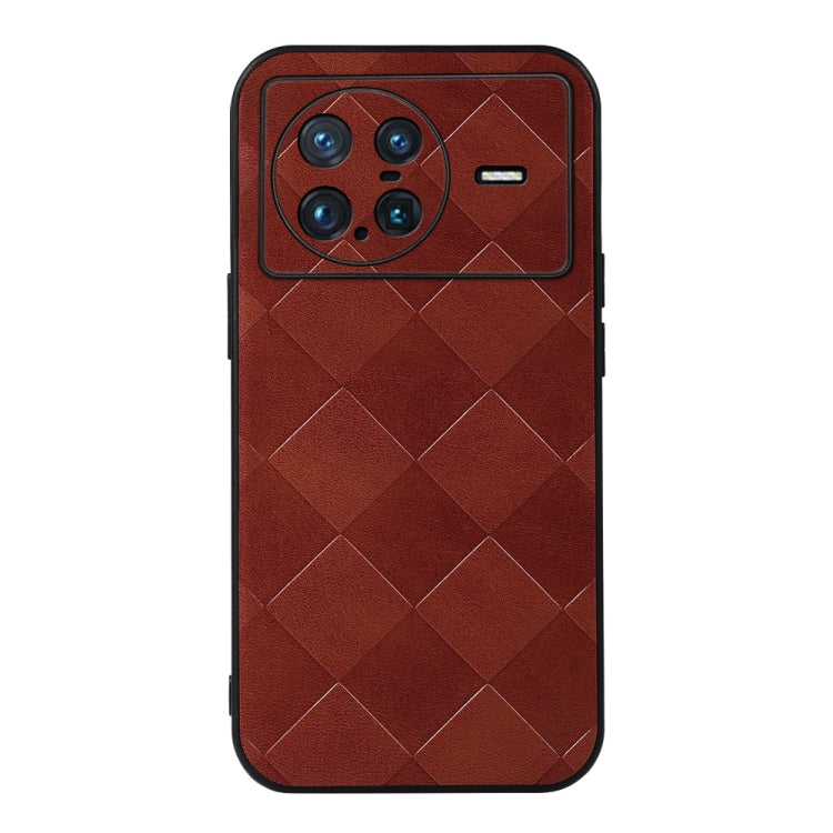Weave Plaid PU Phone Case, For vivo X Fold Precise Hole, For vivo X Note