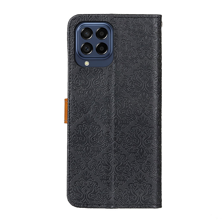 European Floral Embossed Leather Phone Case