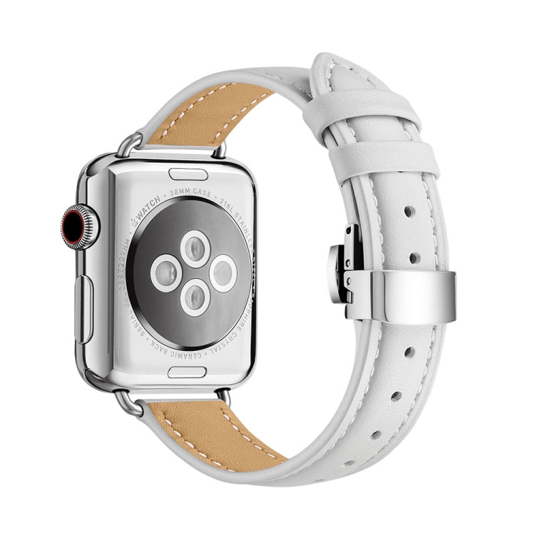 Slimming Butterfly Buckle Watchband For Apple Watch Series, 7 41mm / 6&amp;SE&amp;5&amp;4 40mm / 3&amp;2&amp;1 38mm