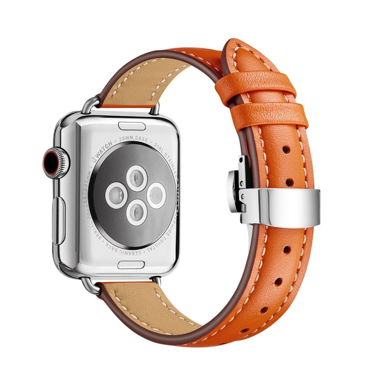 Slimming Butterfly Buckle Watchband For Apple Watch Series, 7 41mm / 6&amp;SE&amp;5&amp;4 40mm / 3&amp;2&amp;1 38mm