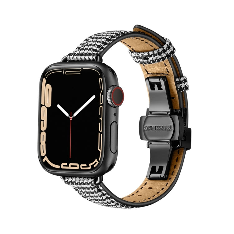 Slimming Butterfly Buckle Watchband For Apple Watch Series, 7 41mm / 6&amp;SE&amp;5&amp;4 40mm / 3&amp;2&amp;1 38mm