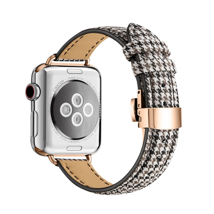 Slimming Butterfly Buckle Watchband For Apple Watch Series, 7 41mm / 6&amp;SE&amp;5&amp;4 40mm / 3&amp;2&amp;1 38mm