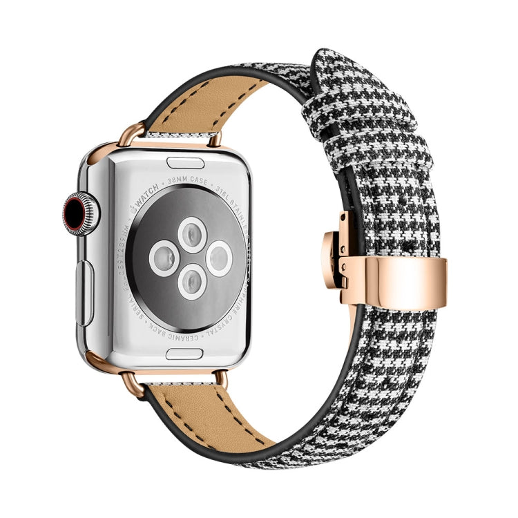 Slimming Butterfly Buckle Watchband For Apple Watch Series, 7 41mm / 6&amp;SE&amp;5&amp;4 40mm / 3&amp;2&amp;1 38mm