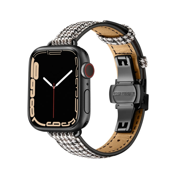 Slimming Butterfly Buckle Watchband For Apple Watch Series, 7 41mm / 6&amp;SE&amp;5&amp;4 40mm / 3&amp;2&amp;1 38mm