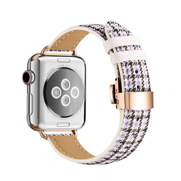 Slimming Butterfly Buckle Watchband For Apple Watch Series, 7 41mm / 6&amp;SE&amp;5&amp;4 40mm / 3&amp;2&amp;1 38mm