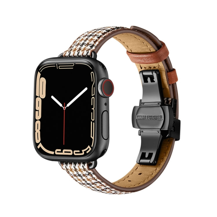Slimming Butterfly Buckle Watchband For Apple Watch Series, 7 41mm / 6&amp;SE&amp;5&amp;4 40mm / 3&amp;2&amp;1 38mm