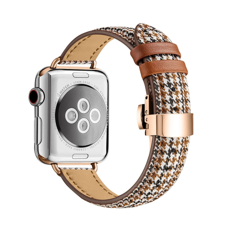 Slimming Butterfly Buckle Watchband For Apple Watch Series, 7 41mm / 6&amp;SE&amp;5&amp;4 40mm / 3&amp;2&amp;1 38mm
