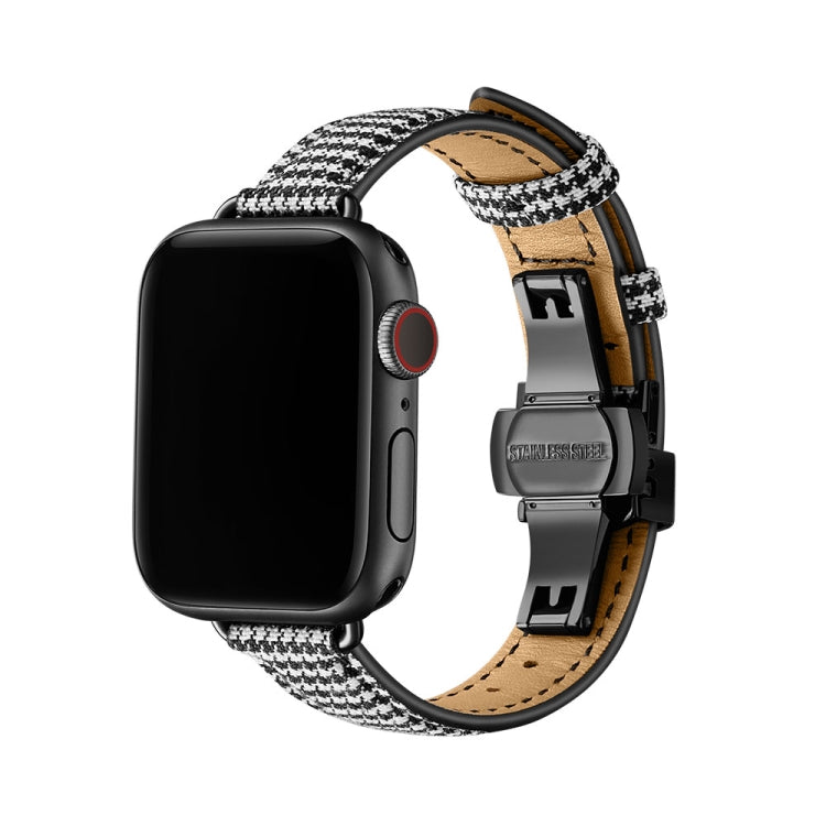 Slimming Butterfly Buckle Watchband For Apple Watch Series, 7 45mm / 6&amp;SE&amp;5&amp;4 44mm / 3&amp;2&amp;1 42mm