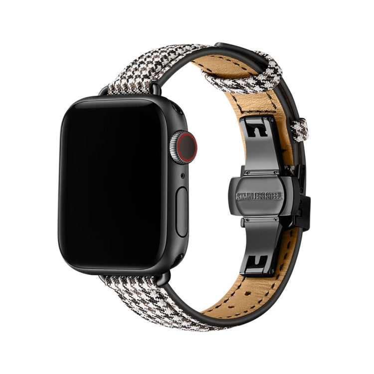 Slimming Butterfly Buckle Watchband For Apple Watch Series, 7 45mm / 6&amp;SE&amp;5&amp;4 44mm / 3&amp;2&amp;1 42mm