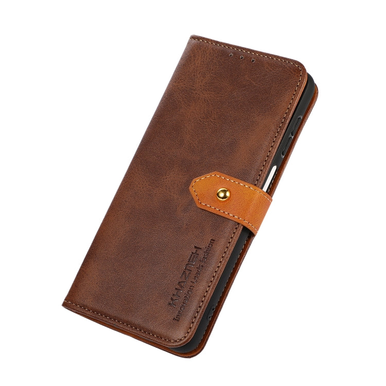 KHAZNEH Dual-color Cowhide Texture Flip Leather Phone Case, For Alcatel 1B 2022, For OPPO Reno7 4G Global/F21 Pro 4G, For Samsung Galaxy M53 5G