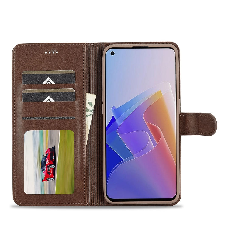 LC.IMEEKE Calf Texture Leather Phone Case, For OPPO A96 5G / Reno7 Z 5G, For OPPO Realme 9 4G/ Realme 9 Pro+