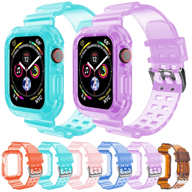 Transparent Watch Band For Apple Watch Series 8&amp;7 45mm / SE 2&amp;6&amp;SE&amp;5&amp;4 44mm / 3&amp;2&amp;1 42mm(Transparent Brown), 7 41mm / 6&amp;SE&amp;5&amp;4 40mm / 3&amp;2&amp;1 38mm, 7 45mm / 6&amp;SE&amp;5&amp;4 44mm / 3&amp;2&amp;1 42mm