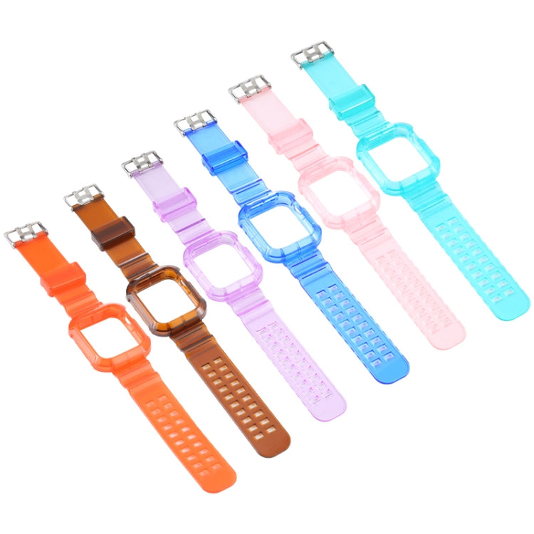 Transparent Watch Band For Apple Watch Series 8&amp;7 45mm / SE 2&amp;6&amp;SE&amp;5&amp;4 44mm / 3&amp;2&amp;1 42mm(Transparent Brown), 7 41mm / 6&amp;SE&amp;5&amp;4 40mm / 3&amp;2&amp;1 38mm, 7 45mm / 6&amp;SE&amp;5&amp;4 44mm / 3&amp;2&amp;1 42mm