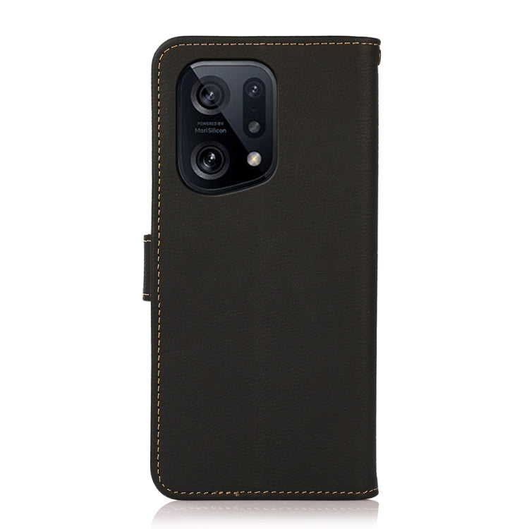 KHAZNEH Custer Genuine Leather RFID Phone Case, For OPPO Find X5, For OPPO Reno7 4G Global/F21 Pro 4G, For Samsung Galaxy M53 5G