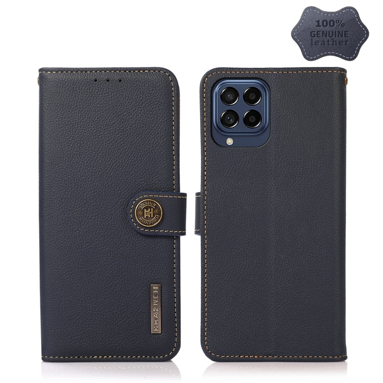 KHAZNEH Custer Genuine Leather RFID Phone Case, For OPPO Find X5, For OPPO Reno7 4G Global/F21 Pro 4G, For Samsung Galaxy M53 5G