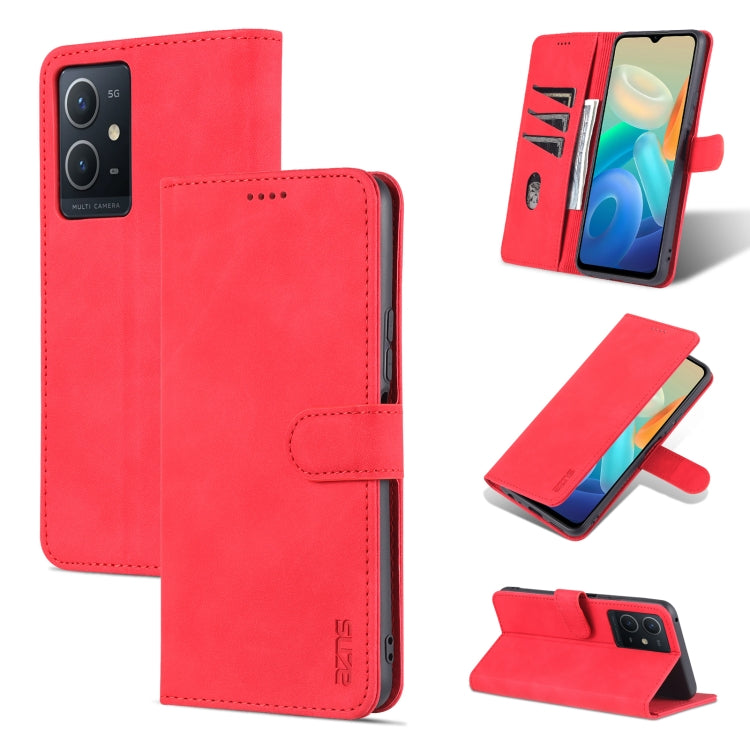 AZNS Skin Feel Calf Texture Horizontal Flip Leather Phone Case, For vivo Y33s/Y75 5G