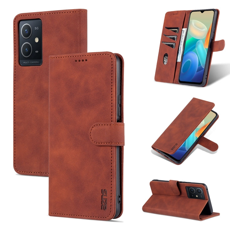 AZNS Skin Feel Calf Texture Horizontal Flip Leather Phone Case, For vivo Y33s/Y75 5G