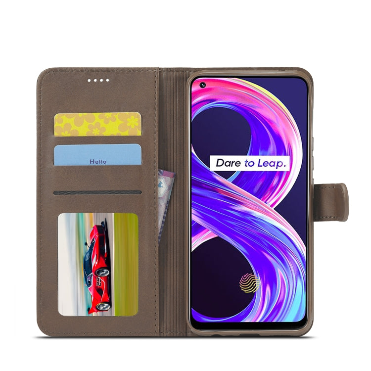 LC.IMEEKE Calf Texture Leather Phone Case, For OPPO Realme 8 5G / Realme 9 5G / Realme Q3 5G / V13 5G / Q3i 5G