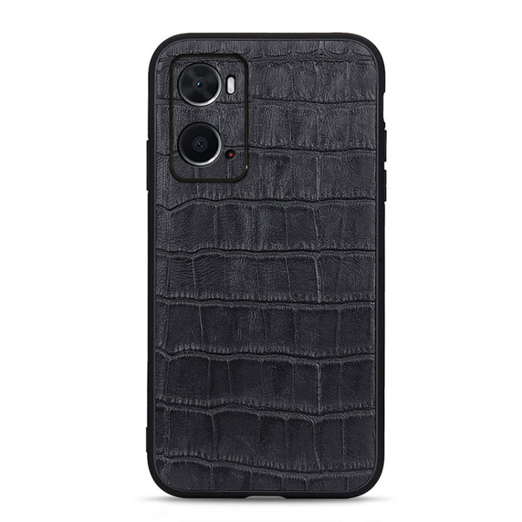 Crocodile Texture Genuine Leather Phone Case, For OPPO A76